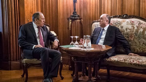 Встреча министров иностранных дел России и Азербайджана Сергея Лаврова и Эльдара Мамедъярова (28 апреля 2017). Москвa - Sputnik Армения