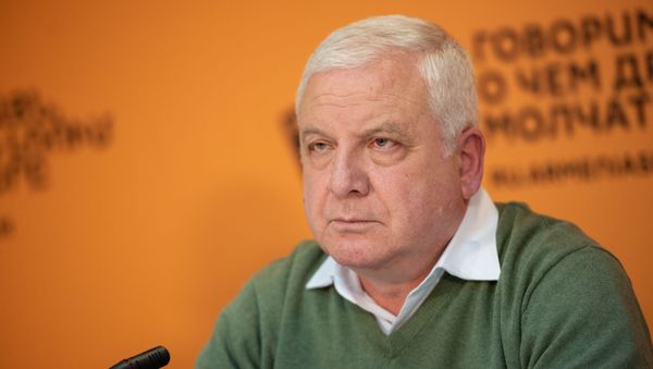 Самвел Манукян во время видеомоста Начало нового политического цикла в Армении: ожидания армянского общества от новой власти (22 января 2019). Еревaн - Sputnik Արմենիա
