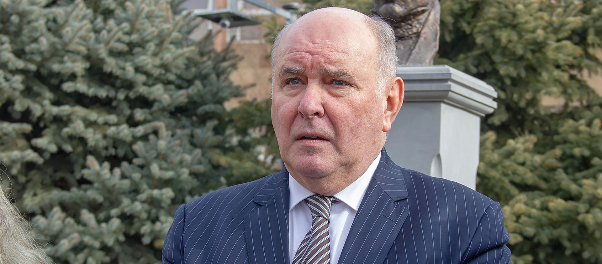Заместитель министра иностранных дел России Григорий Карасин на торжественной церемонии открытия бюста Александра Грибоедова в РАУ (30 января 2019). Еревaн - Sputnik Արմենիա, 1920, 11.04.2021