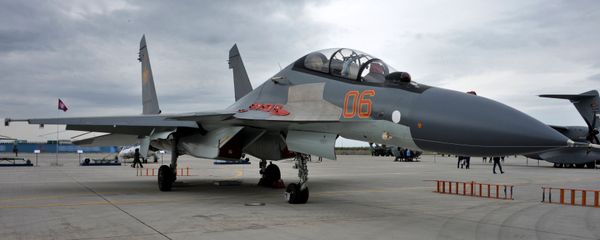 Многоцелевой фронтовой истребитель СУ-30СМ на V Международной выставке KADEX-2018 (24 мая 2018). Астана Многоцелевой фронтовой истребитель СУ-30СМ на V Международной выставке KADEX-2018 (24 мая 2018). Астана - Sputnik Армения