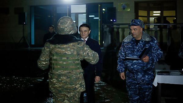 Начальник полиции Валерий Осипян на церемонии пересменки войск полиции Армении - Sputnik Արմենիա