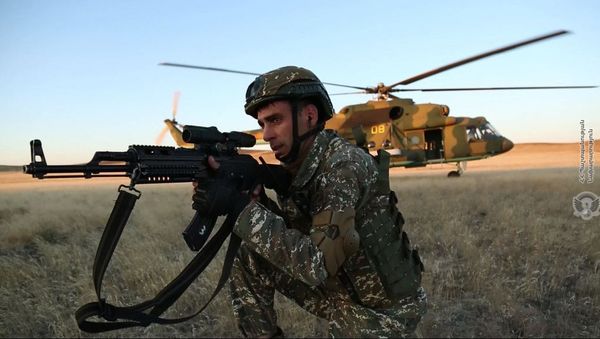 Военные учения армянских военнослужащих - Sputnik Армения