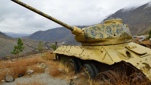 Советский танк в Панджшерском ущелье (Афганистан) - Sputnik Армения