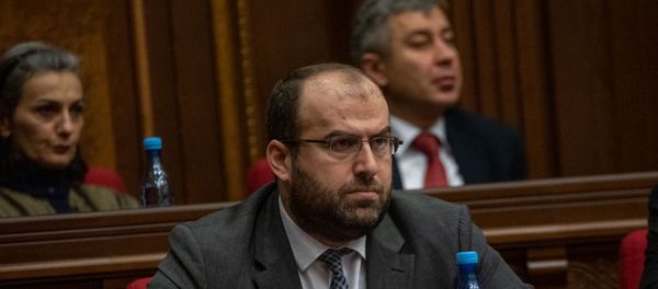 Министр охраны природы Эрик Григорян на внеочередном заседании парламента Армении (12 февраля 2019). Еревaн Министр охраны природы Эрик Григорян на внеочередном заседании парламента Армении (12 февраля 2019). Еревaн - Sputnik Армения