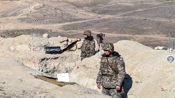 Армянские военнослужащие на учениях - Sputnik Армения