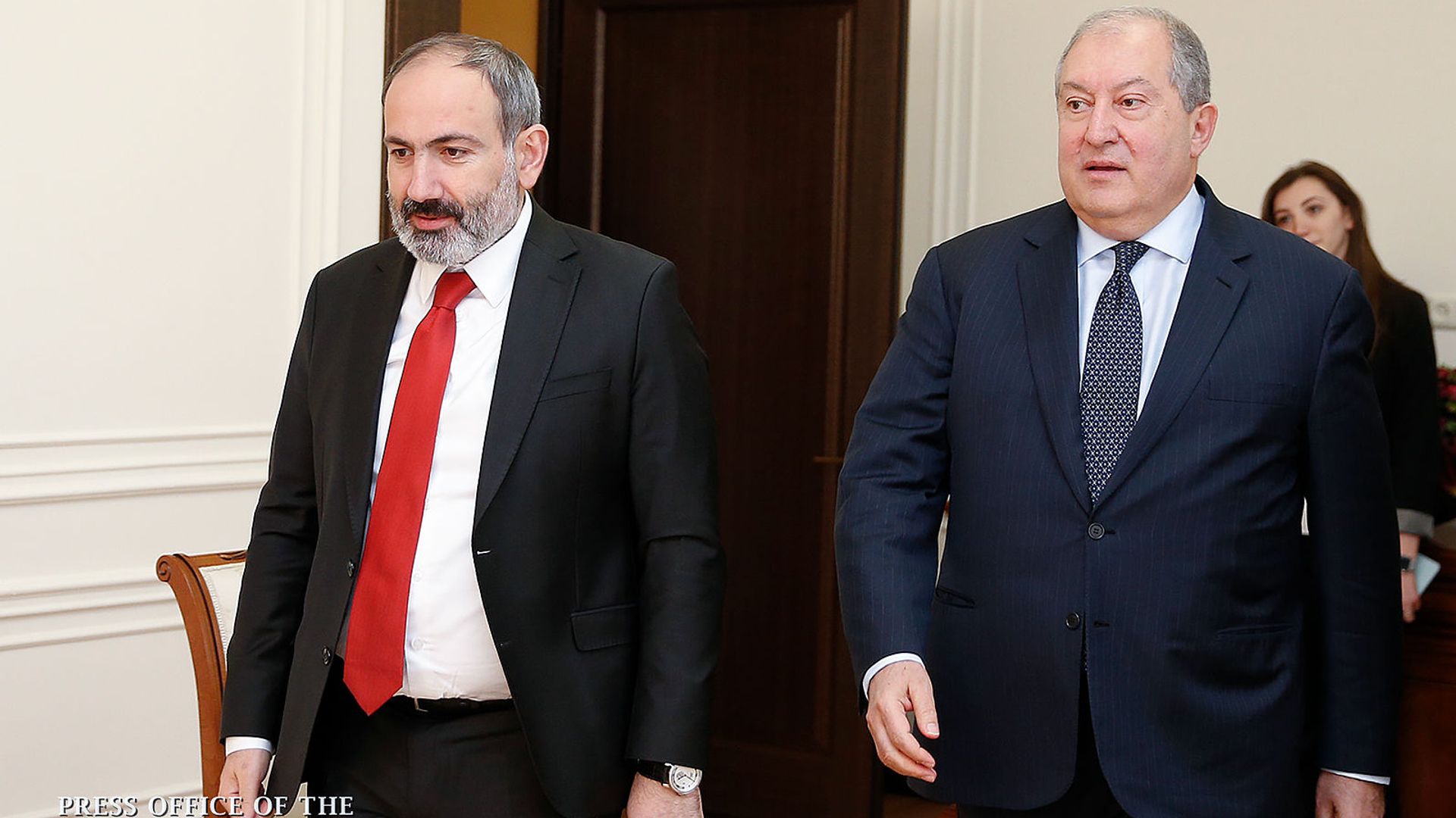 Встреча премьер-министра и президента Армении Никола Пашиняна и Армена Саркисяна (1 марта 2019). Еревaн Встреча премьер-министра и президента Армении Никола Пашиняна и Армена Саркисяна (1 марта 2019). Еревaн - Sputnik Армения, 1920, 27.02.2021
