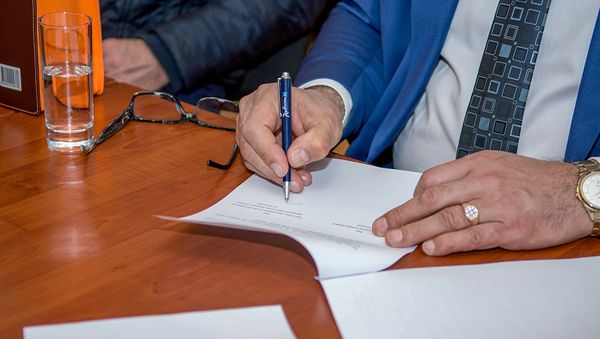 Подписание меморандума о сотрудничестве между армянскими и грузинскими кулинарами (19 февраля 2019). Тбилиси - Sputnik Արմենիա