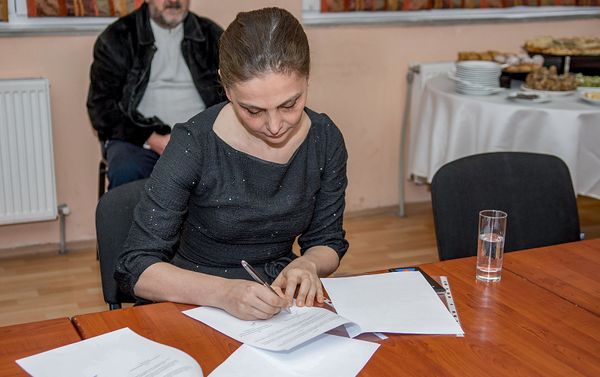 Подписание меморандума о сотрудничестве между армянскими и грузинскими кулинарами (19 февраля 2019). Тбилиси - Sputnik Армения