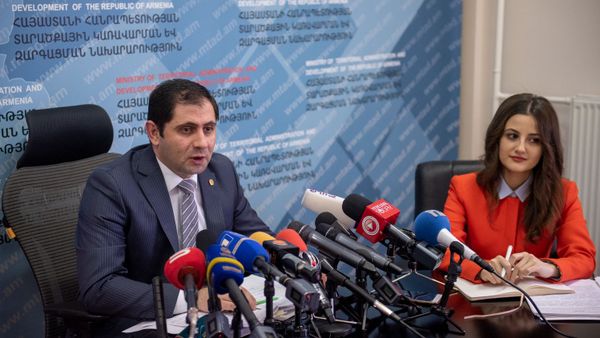 Пресс-конференция министра территориального управления и развития Сурена Папикяна (20 марта 2019). Еревaн - Sputnik Армения