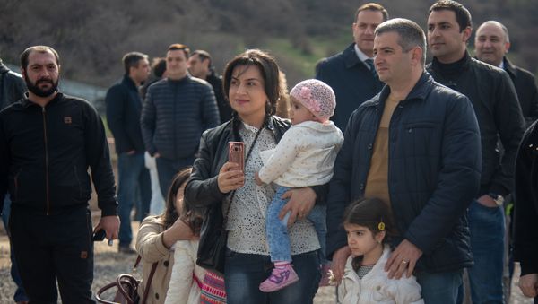 Церемония закладки капсулы жилого комплекса Возрождение (22 марта 2019). Еревaн Церемония закладки капсулы жилого комплекса Возрождение (22 марта 2019). Еревaн - Sputnik Արմենիա