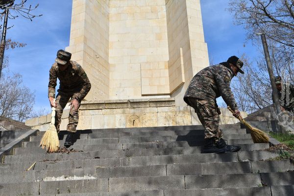 Զինծառայողները մասնակցել են համապետական շաբաթօրյակին - Sputnik Արմենիա