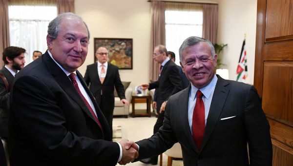Президент Армении Армен Саркисян встретился с королем Иордании Абдаллой II (6 апреля 2019). Амман - Sputnik Արմենիա