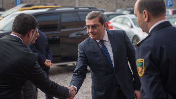 Председатель Комитета государственных доходов Давид Ананян на Араратском таможенном терминале (9 апреля 2019). Еревaн - Sputnik Արմենիա
