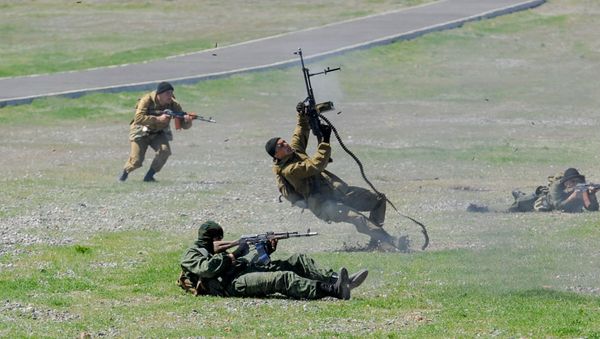 Масштабные учения Объединенной армяно-российской группировки войск (12 апреля 2019). Полигон им. Маршала Баграмяна - Sputnik Արմենիա