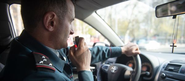 Старший инспектор 8-го взвода 1-го батальона дорожной полиции Армении, капитан Камо Петросян - Sputnik Արմենիա