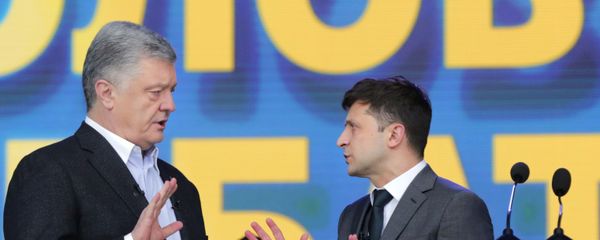 Дебаты между кандидатами в президенты Петром Порошенко и Владимиром Зеленским в НСК Олимпийский (19 апреля 2019). Киев - Sputnik Армения