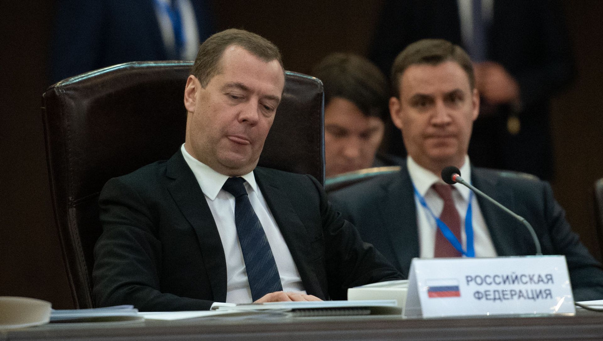 Прмьер-министр России Дмитрий Медведев на заседании Евразийского межправительственного совета (30 апреля 2019). Еревaн Прмьер-министр России Дмитрий Медведев на заседании Евразийского межправительственного совета (30 апреля 2019). Еревaн - Sputnik Армения, 1920, 01.02.2021