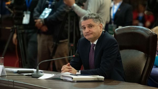 Председатель ЕЭК Тигран Саркисян во время заседания Евразийского межправительственного совета (30 апреля 2019). Еревaн - Sputnik Армения