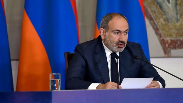 Пресс-конференция премьер-министра Никола Пашиняна по итогам первого года пребывания на посту (8 мая 2019). Еревaн - Sputnik Արմենիա