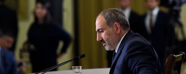Пресс-конференция премьер-министра Никола Пашиняна по итогам первого года пребывания на посту (8 мая 2019). Еревaн Пресс-конференция премьер-министра Никола Пашиняна по итогам первого года пребывания на посту (8 мая 2019). Еревaн - Sputnik Արմենիա