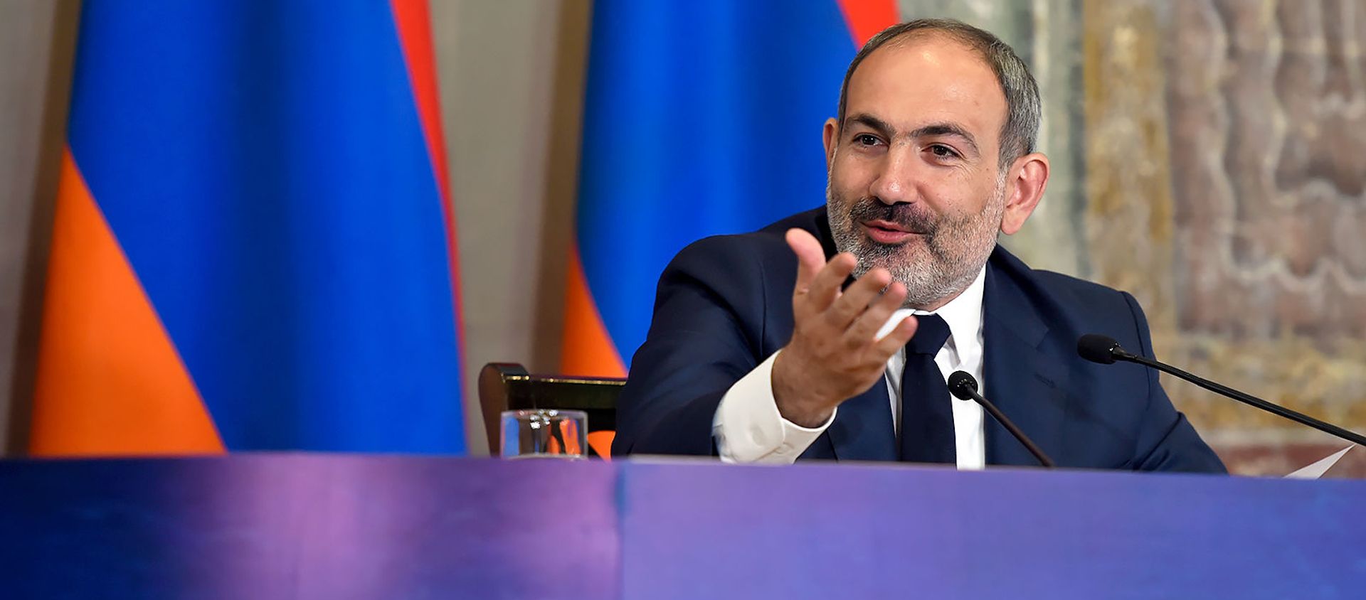 Пресс-конференция премьер-министра Никола Пашиняна по итогам первого года пребывания на посту (8 мая 2019). Еревaн Пресс-конференция премьер-министра Никола Пашиняна по итогам первого года пребывания на посту (8 мая 2019). Еревaн - Sputnik Армения, 1920, 08.05.2019