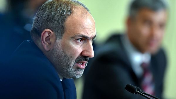 Пресс-конференция премьер-министра Никола Пашиняна по итогам первого года пребывания на посту (8 мая 2019). Еревaн - Sputnik Արմենիա