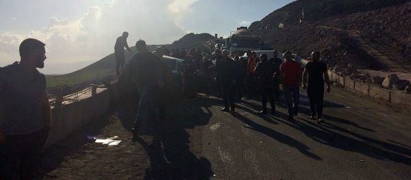 Дорожно-транспортное происшествие на трассе Ереван-Гюмри, участок подъема Мастара (8 мая 2019). Еревaн - Sputnik Армения