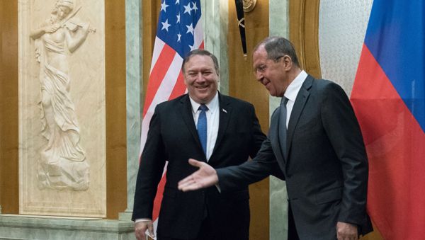 Встреча министра иностранных дел РФ Сергея Лаврова и госсекретарь США Майка Помпео (14 мая 2019). Сочи - Sputnik Армения