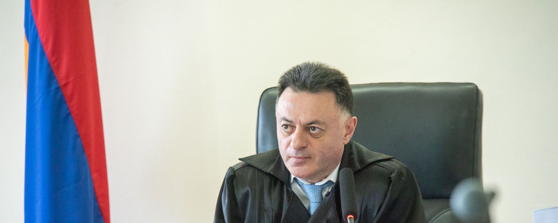 Судья Давид Григорян на заседании по делу 1 марта (17 мая 2019). Еревaн - Sputnik Արմենիա, 1920, 16.08.2021