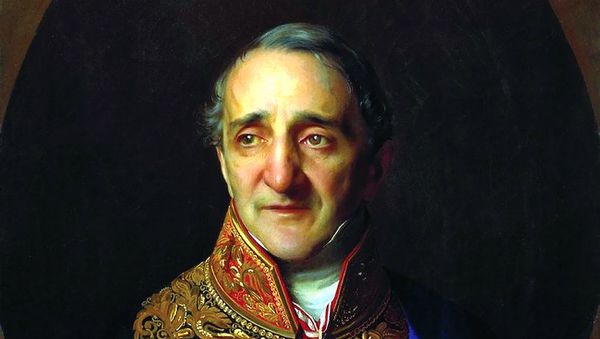 Портрет Христофора Екимовича Лазарева (Сергей Зарянко, 1851 год) Портрет Христофора Екимовича Лазарева (Сергей Зарянко, 1851 год) - Sputnik Армения