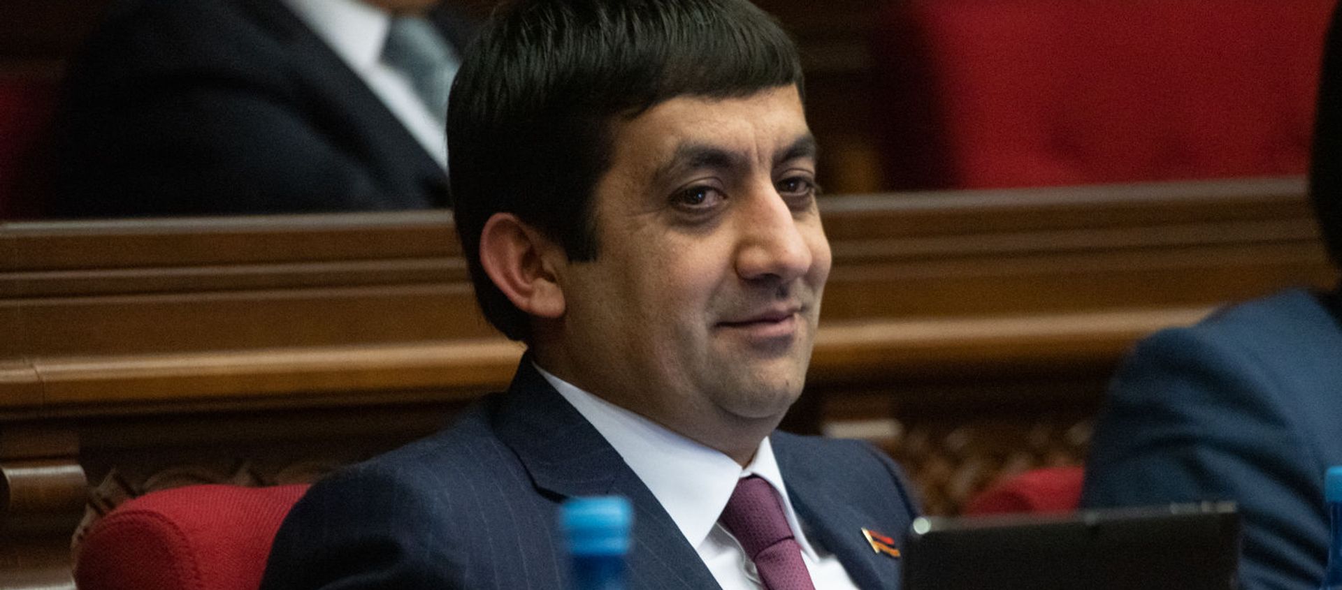 Депутат от фракции Мой шаг Тигран Карапетян на внеочередном заседании парламента Армении (12 февраля 2019). Еревaн Депутат от фракции Мой шаг Тигран Карапетян на внеочередном заседании парламента Армении (12 февраля 2019). Еревaн - Sputnik Армения, 1920, 18.12.2020