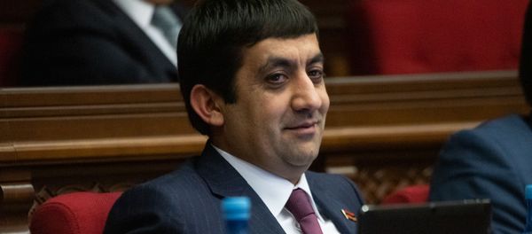 Депутат от фракции Мой шаг Тигран Карапетян на внеочередном заседании парламента Армении (12 февраля 2019). Еревaн - Sputnik Արմենիա