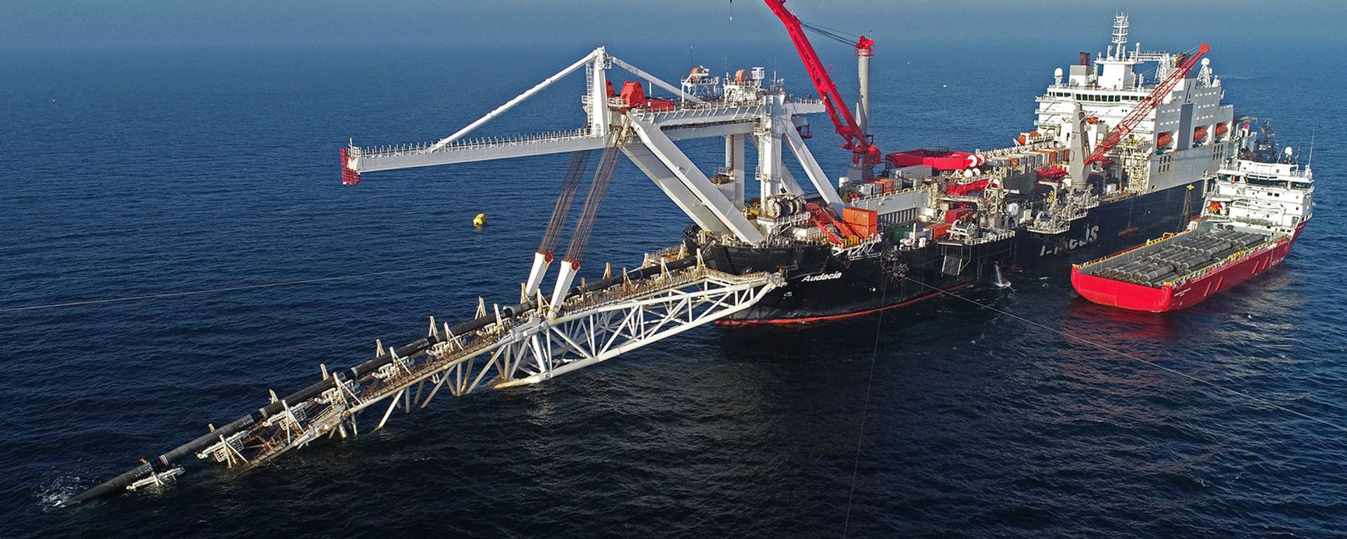 Судно на шельфе Балтийского моря по газопроводу Северный поток 2 - Sputnik Армения, 1920, 26.06.2020