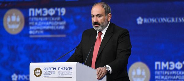 Выступление премьер-министра Армении Никола Пашиняна на пленарном заседании ПМЭФ-2019 (7 июня 2019). Санкт-Петербург - Sputnik Արմենիա
