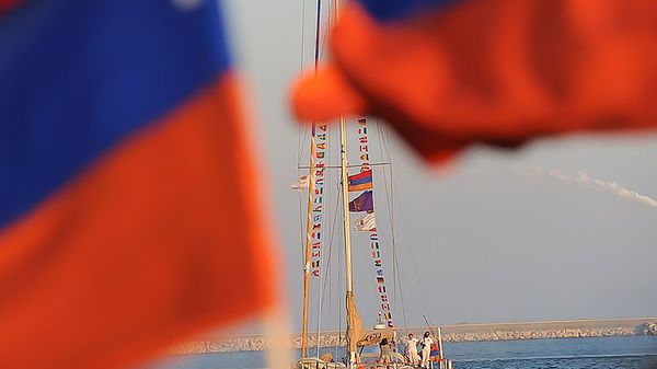 Торжественная церемония завершения кругосветного путешествия парусника «Армения» (11 августа 2011). Кипр - Sputnik Армения