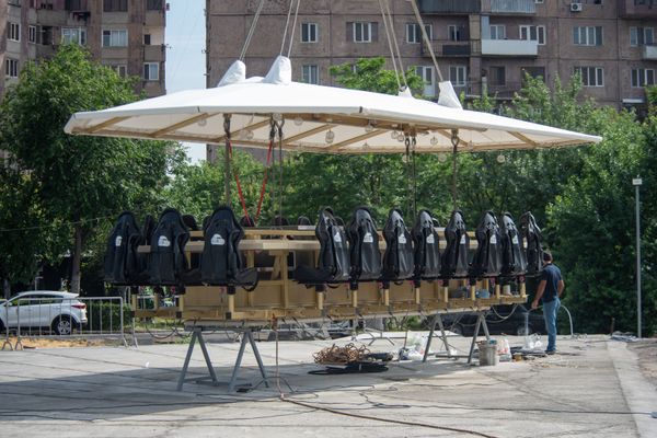 Նախաճաշ կամ ընթրիք ամպերու ներքոյ. Երեւանի մէջ կը բացուի 1-ին կախովի ճաշարանը.լուսանկարներ - Sputnik Արմենիա
