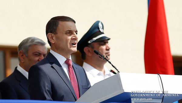 Речь начальника полиции Валерия Осипяна на торжествах 27-летия образования войск полиции (21 июня 2019). Еревaн - Sputnik Армения