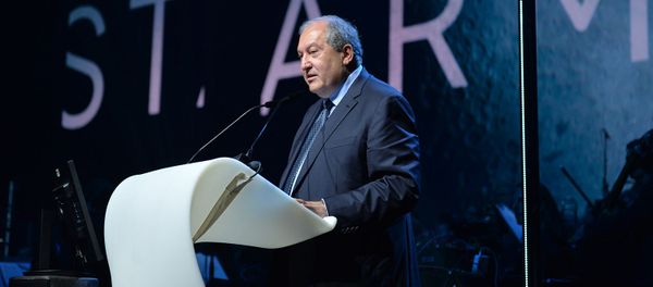 Выступление президента Армении Армена Саркисяна на торжественной церемонии открытия фестиваля STARMUS (24 июня 2019). Цюрих - Sputnik Արմենիա