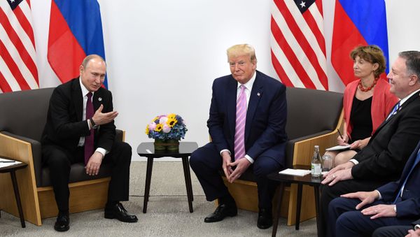 Встреча президентов России и США Владимира Путина и Дональда Трампа на полях саммита G20 (28 июня 2019). Осака - Sputnik Армения