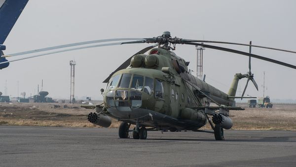 Авиашоу на военном аэродроме Эребуни. Вертолет МИ-24 Авиашоу на военном аэродроме Эребуни. Вертолет МИ-24 - Sputnik Армения
