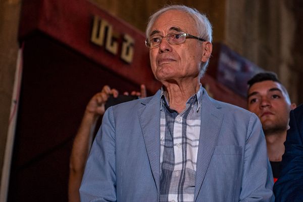 Композитор Тигран Мансурян на открытии инсталляции Храм кино в кинотеатре Айрарат (8 июля 2019). Еревaн Композитор Тигран Мансурян на открытии инсталляции Храм кино в кинотеатре Айрарат (8 июля 2019). Еревaн - Sputnik Армения