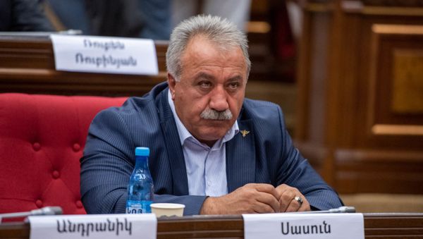 Депутат от фракции Мой шаг Сасун Микаелян на внеочередном заседании парламента (9 июля 2019). Еревaн - Sputnik Армения