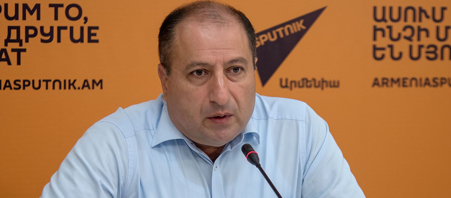 Пресс-конференция адвоката Айка Алумяна в мультимедийном пресс-центре Sprutnik Армения (20 июля 2019). Еревaн - Sputnik Армения, 1920, 20.07.2019