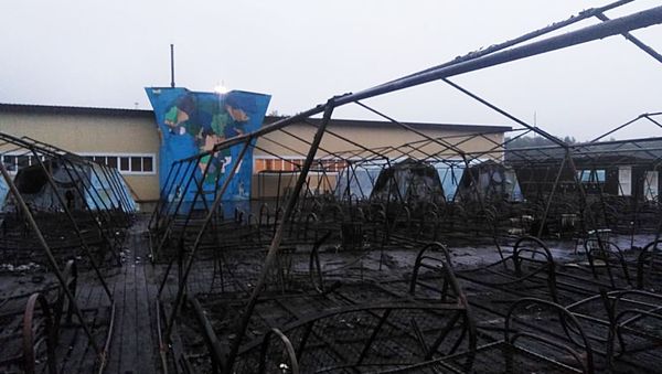 Пожар в палаточном городке в Хабаровском крае Пожар в палаточном городке в Хабаровском крае - Sputnik Армения