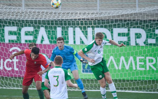 Полуфинальный футбольный матч ЧЕ U-19 между молодежными сборными Португалии и Ирландии (24 июля 2019). Еревaн - Sputnik Армения