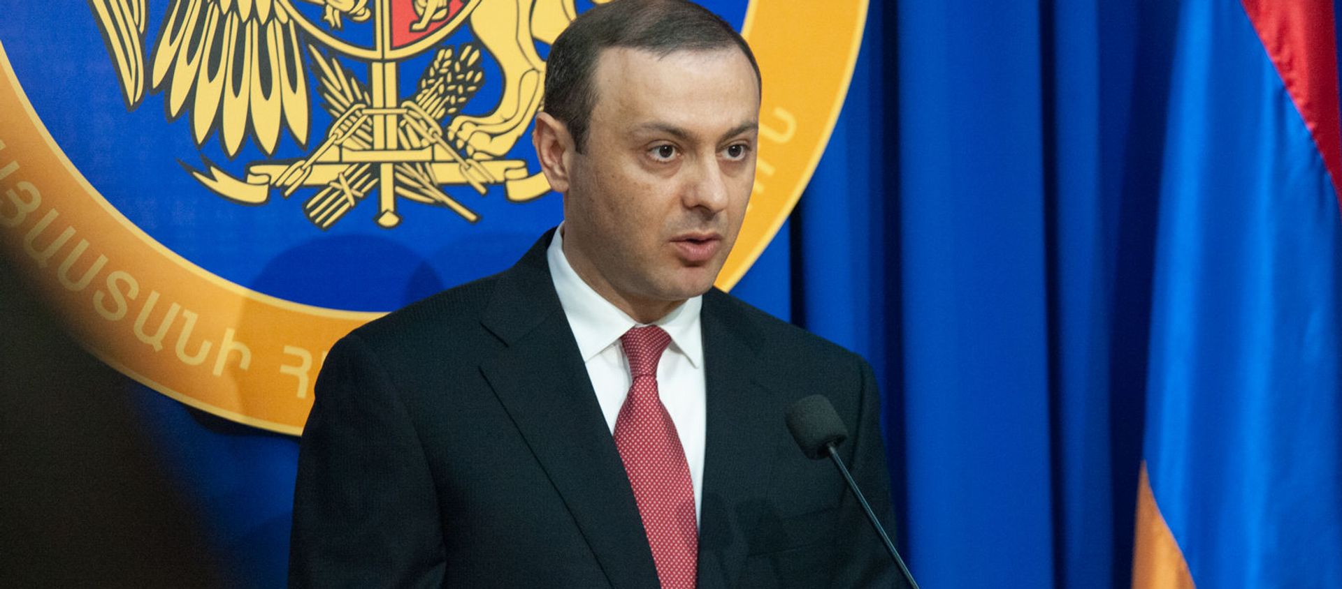 Пресс-конференция секретаря Совета безопасности Армении Армена Григоряна (26 июля 2019). Еревaн - Sputnik Արմենիա, 1920, 15.05.2021