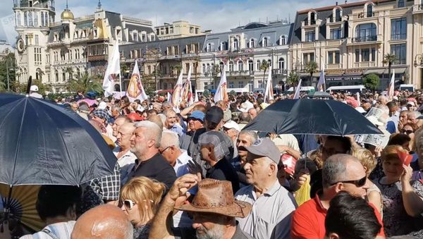Митинг в поддержку отношений с Россией в Батуми - Sputnik Армения