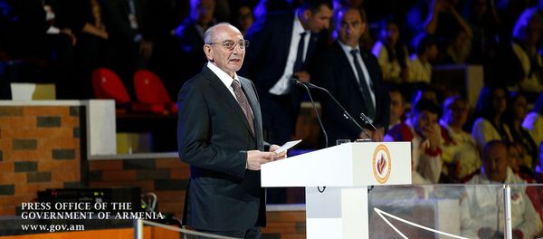Вступительная речь президента Карабаха Бако Саакяна на торжественной церемонии открытия 7-х Панармянских игр (6 августа 2019). Степанакерт - Sputnik Արմենիա