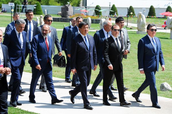 Премьер-министры стран ЕАЭС перед началом заседания Евразийского межправительственного совета (9 августа 2019). Чолпон-Ата - Sputnik Армения