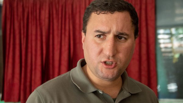 Замминистра обороны Армении Габриел Балаян на открытии памятника героям апрельской войны (12 августа 2019). Мецамор - Sputnik Արմենիա